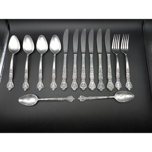 Versailles by MSI Japan Stainless Steel Flatware Roses Floral Mixed set of 14
